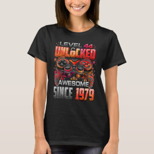 Camiseta Nivel 44 desbloqueado increíble desde 1979 44º cum