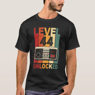 Camiseta Nivel 44 Video Gamer desbloqueado 44th Birthday Me