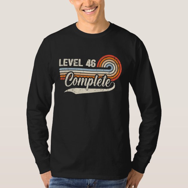 Camiseta Nivel 46 Complete el 46º Aniversario Boda para él (Anverso)