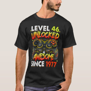 Camiseta Nivel 46 Desbloqueado desde 1977 46º cumpleaños