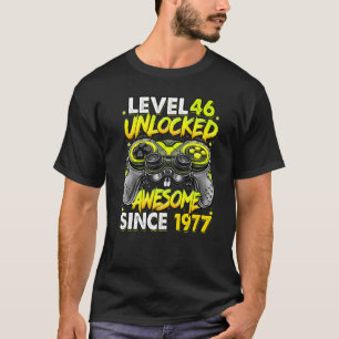 Camiseta Nivel 46 Desbloqueado desde 1977 46º cumpleaños
