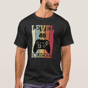 Camiseta Nivel 46 Video Gamer desbloqueado 46 cumpleaños