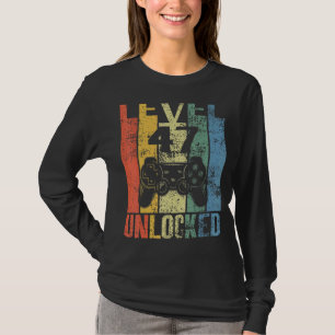 Camiseta Nivel 47 Desbloqueado 47º Cumpleaños Para Los Vide