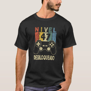 Camiseta Nivel 47 Desbloqueado Gamer 47 Años Hombre
