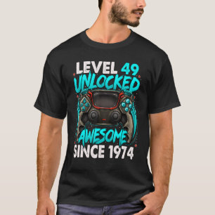 Camiseta Nivel 49 Desbloqueado desde 1974 49º cumpleaños