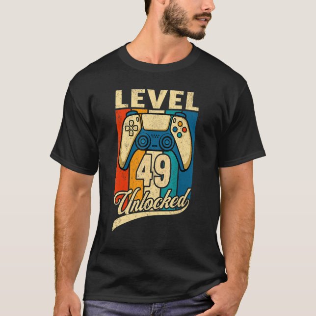 Camiseta Nivel 49 Desbloqueado Impresionante desde 1973 49º (Anverso)