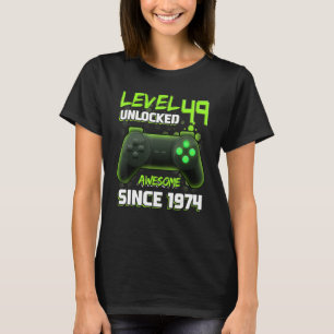 Camiseta Nivel 49 Mujeres desbloqueadas 49ª Cumpleaños Homb