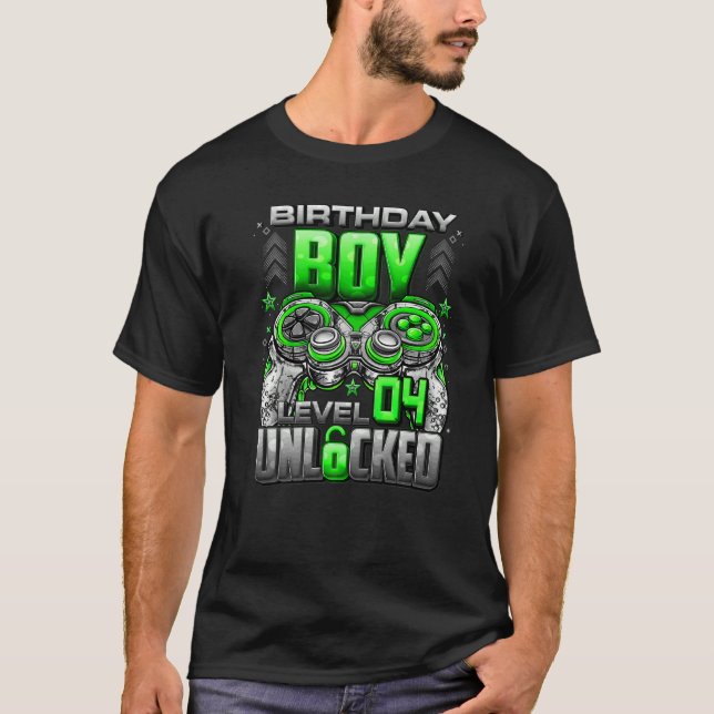 Camiseta Nivel 4 Desbloqueado desde 2018 Cuarto Cumpleaños  (Anverso)