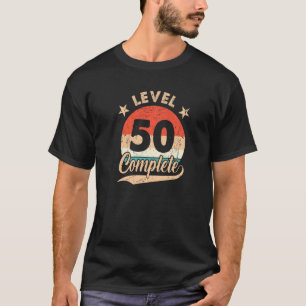 Camiseta Nivel 50 Aniversario Retro 50 Boda Completo