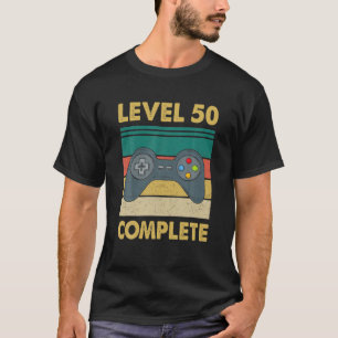 Camiseta Nivel 50 Jugador De Vídeo Completo - 50.ª Anive Bo