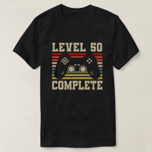 Camiseta Nivel 50 Jugador de video completo de 50 años