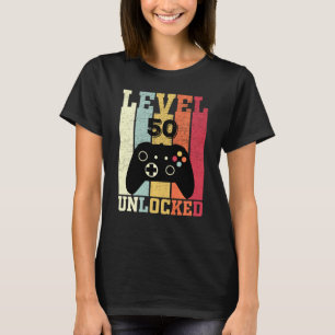 Camiseta Nivel 50 Video Gamer desbloqueado 50 cumpleaños 1