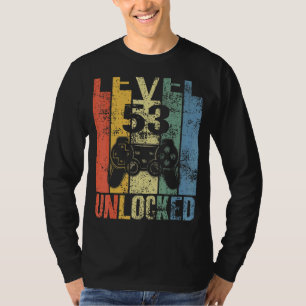 Camiseta Nivel 53 Desbloqueado 53 Cumpleaños Para Los Video