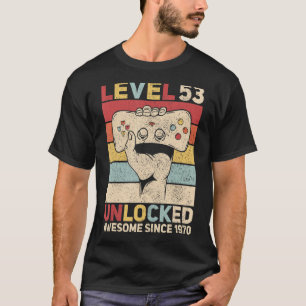 Camiseta Nivel 53 Hombres De 53 Años Desbloqueados Equipo d
