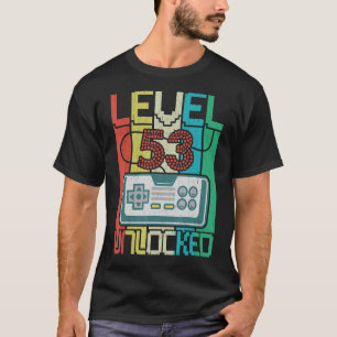 Camiseta Nivel 53 Video Gamer desbloqueado 53 cumpleaños