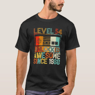 Camiseta Nivel 54 Desbloqueado Impresionante Desde 1968 54º