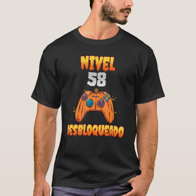 Camiseta Nivel 58 bloqueado 58 años de cumpleaños de papá (Anverso)