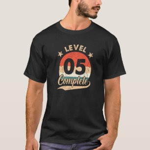 Camiseta Nivel 5 Aniversario Retro 5 Boda Completo Para