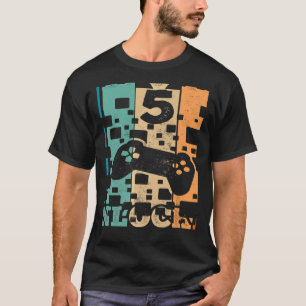 Camiseta Nivel 5 de videojugador desbloqueado quinto cumple