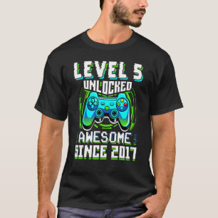 Camiseta Nivel 5 Desbloqueado desde 2017 Video Gamer 5t