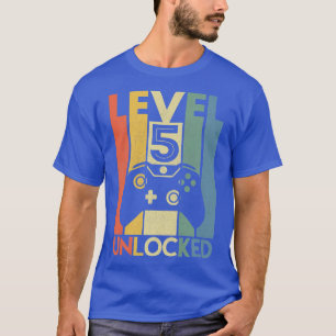Camiseta Nivel 5 Desbloqueado Gracioso Video Gamer Quinto C