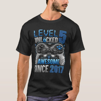 Camiseta Nivel 5 Desbloqueado Impresionante Desde 2017 5º C