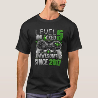 Camiseta Nivel 5 Desbloqueado Impresionante Desde 2017 5º C