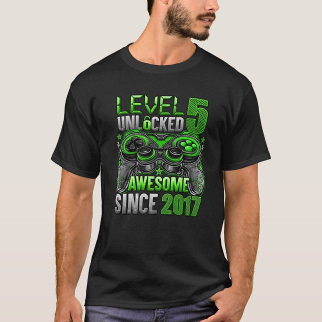 Camiseta Nivel 5 Desbloqueado Impresionante Desde 2017 5º C (Anverso)