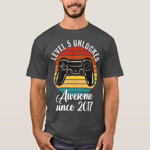 Camiseta Nivel 5 Desbloqueado Impresionante Videojuego 2017
