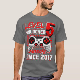 Camiseta Nivel 5 Desbloqueado Impresionante videojuego 2017