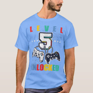 Camiseta Nivel 5 Desbloqueado juego divertido de video 5º c