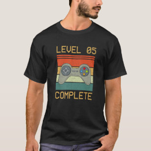 Camiseta Nivel 5 Jugador De Vídeo Completo - Quinto Anivers