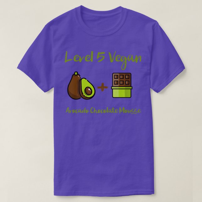 Camiseta Nivel 5 Vegetación Vegan Aguacate Chocolate Mousse (Diseño del anverso)