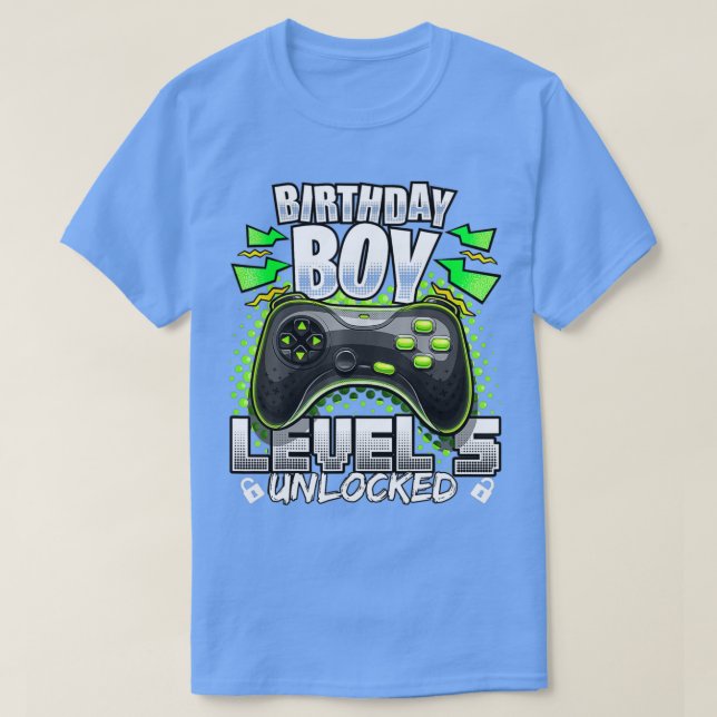 Camiseta Nivel 5 Videojuego desbloqueado 5º regalo de cumpl (Diseño del anverso)