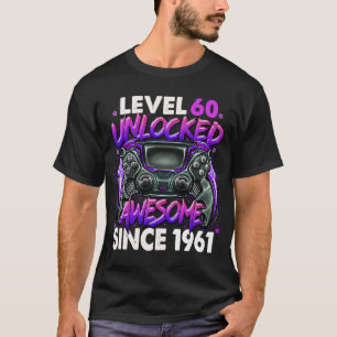 Camiseta Nivel 60 desbloqueado increíble desde 1961 60º cum