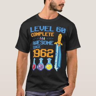 Camiseta Nivel 60 Videojuego desbloqueado 60º cumpleaños R
