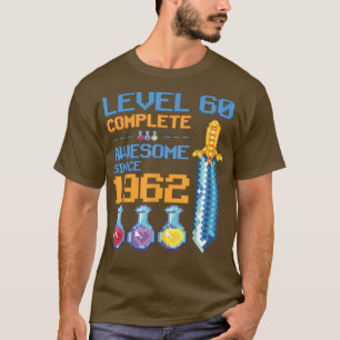 Camiseta Nivel 60 Videojuego desbloqueado 60º cumpleaños R
