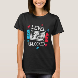 Camiseta Nivel 67 Días de escuela desbloqueado Video divert