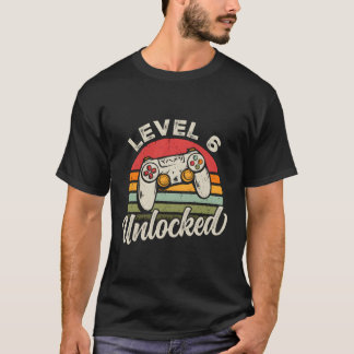 Camiseta Nivel 6 Desbloqueada Jugador Bday Para Jugadores 6