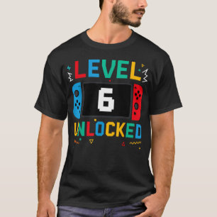 Camiseta Nivel 6 Desbloqueado Cumpleaños Videojugador 6º