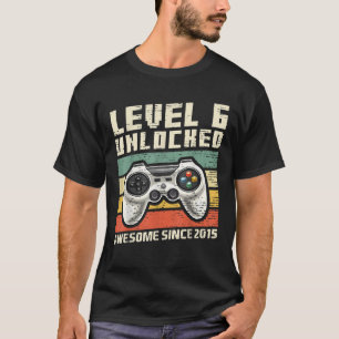 Camiseta Nivel 6 Desbloqueado Impresionante videojuego 2015
