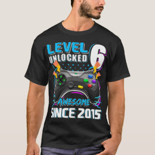 Camiseta Nivel 6 Desbloqueado Impresionante videojuego 2015