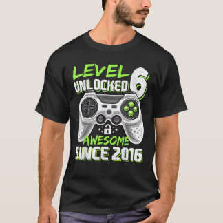 Camiseta Nivel 6 Desbloqueado Impresionante videojuego 2016