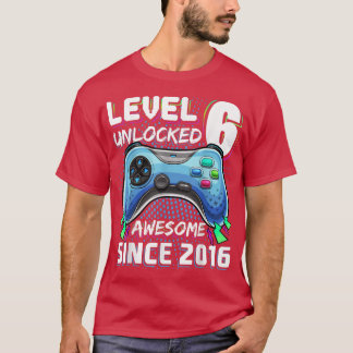 Camiseta Nivel 6 Desbloqueado Impresionante videojuego 2016