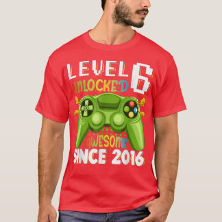 Camiseta Nivel 6 Desbloqueado Impresionante videojuego 2016