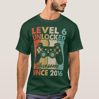 Camiseta Nivel 6 Desbloqueado Impresionante Videojuego 2016