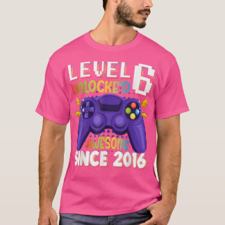 Camiseta Nivel 6 Desbloqueado Impresionante videojuego 2016