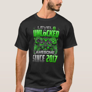 Camiseta Nivel 6 Desbloqueado Increíble Desde Cumpleaños 20