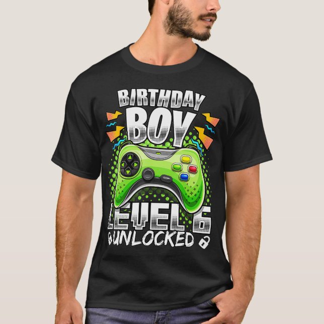 Camiseta Nivel 6 Juego de Video Desbloqueado 6Aniversario G (Anverso)