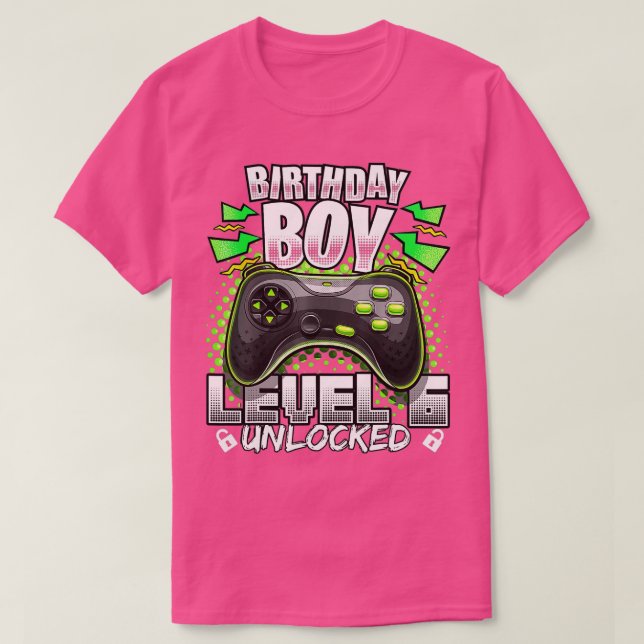 Camiseta Nivel 6 Videojuego desbloqueado 6º regalo de cumpl (Diseño del anverso)